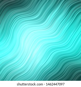 Light Green vector background with curves. Brand new colorful illustration with bent lines. Pattern for ads, commercials.