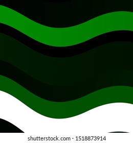 Light Green vector background with curves. Abstract illustration with bandy gradient lines. Pattern for commercials, ads.