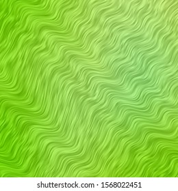 Light Green vector background with curves. Bright illustration with gradient circular arcs. Template for cellphones.