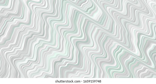 Light Green vector background with curves. Abstract illustration with gradient bows. Pattern for websites, landing pages.