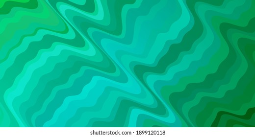 Fondo vectorial verde claro con curvas. Ilustración en estilo de medio tono con curvas de degradado. Mejor diseño para tu anuncio, afiche, banner.