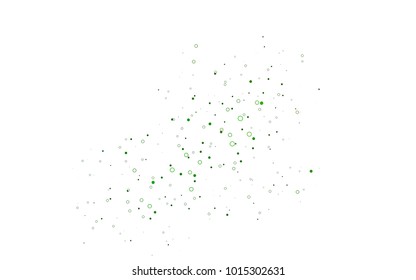 Light Green vector  background with dots. Blurred decorative design in abstract style with bubbles. Completely new template for your brand book.