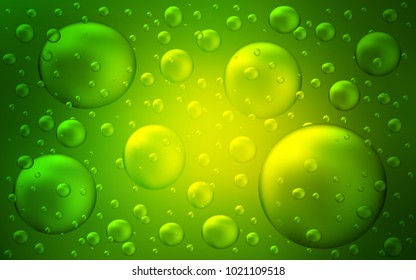 Light Green vector background with dots. Modern abstract illustration with colorful water drops. The pattern can be used for ads, leaflets of liquid.