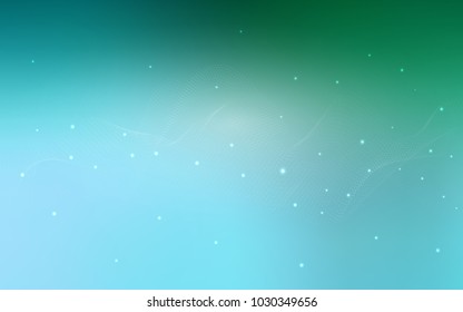 Light Green vector background with dots. Blurred bubbles on abstract background with colorful gradient. The pattern can be used for beautiful websites.