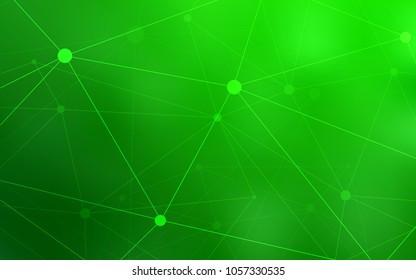Light Green vector background with dots and lines. Modern abstract colorful illustration with spheres and lines. New design for ad, poster, banner of your website.