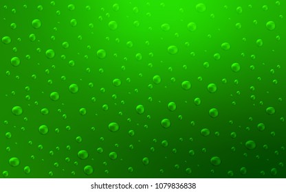 Light Green vector background with dots. Beautiful colored illustration with blurred circles in nature style. Pattern can be used as texture of water, rain drops.
