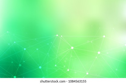 Light Green vector background with dots and lines. Illustration with set of colorful abstract circles and lines. Beautiful design for your business advert.
