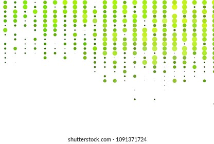 Light Green vector  background with dots. Beautiful colored illustration with blurred circles in nature style. The pattern can be used for ads, leaflets of liquid.