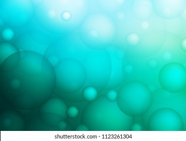 Light Green vector background with dots. Illustration with set of shining colorful abstract circles. The pattern can be used for beautiful websites.