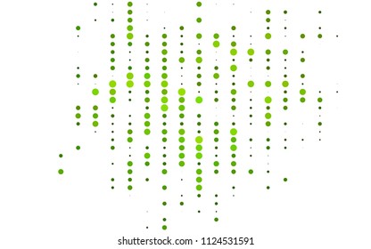 Light Green vector  background with dots. Illustration with set of shining colorful abstract circles. New design for ad, poster, banner of your website.