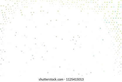 Light Green vector  background with dots. Modern abstract illustration with colorful water drops. New design for ad, poster, banner of your website.