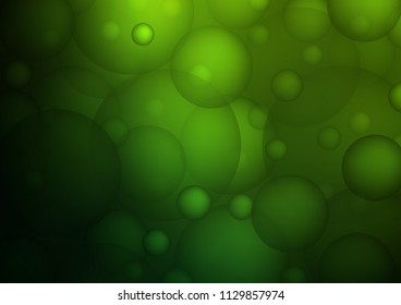 Light Green vector background with dots. Modern abstract illustration with colorful water drops. Completely new template for your brand book.