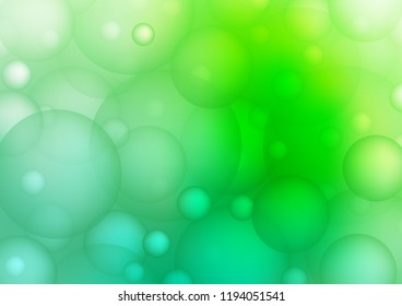 Light Green vector background with dots. Beautiful colored illustration with blurred circles in nature style. New design for ad, poster, banner of your website.