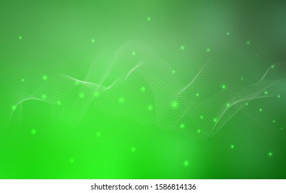 Light Green vector background with dots. Modern abstract illustration with colorful water drops. Beautiful design for your business natural advert.