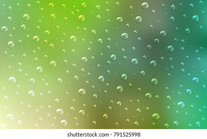 Light Green vector background with dots. Beautiful colored illustration with blurred circles in nature style. Completely new template for your brand book.