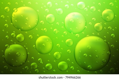 Light Green vector background with dots. Glitter abstract illustration with blurred drops of rain. New design for ad, poster, banner of your website.