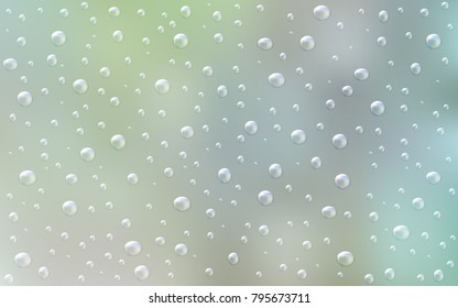 Light Green vector background with dots. Illustration with set of shining colorful abstract circles. Pattern can be used as texture of water, rain drops.