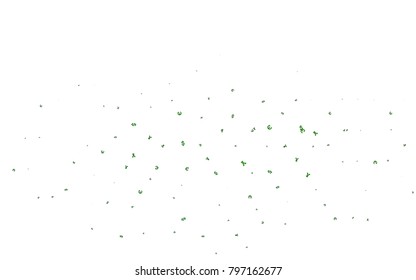 Light Green vector background with Euro, Dollar, Yen. Colored symbols of all currency on white background. Best design for your ad, poster, banner of money.