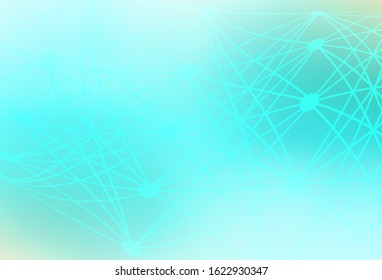 Light Green vector background with forms of artificial intelligence. Colorful design in simple style with AI links. Pattern for  poster, banner of technology.