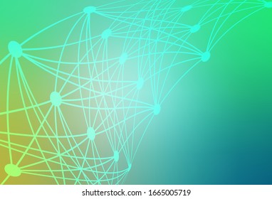 Light Green vector background with forms of artificial intelligence. Colorful design in simple style with AI links. Design for depiction of cyber innovations.