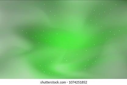 Light Green vector background with galaxy stars. Modern abstract illustration with Big Dipper stars. Pattern for futuristic ad, booklets.