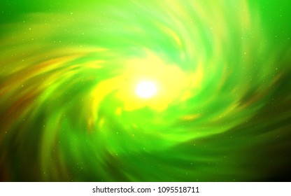 Light Green vector background with galaxy stars. Modern abstract illustration with Big Dipper stars. Pattern for astrology websites.