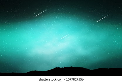 Light Green vector background with galaxy stars. Modern abstract illustration with Big Dipper stars. Smart design for your business advert.