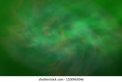 Light Green vector background with galaxy stars. Shining illustration with sky stars on abstract template. Pattern for futuristic ad, booklets.