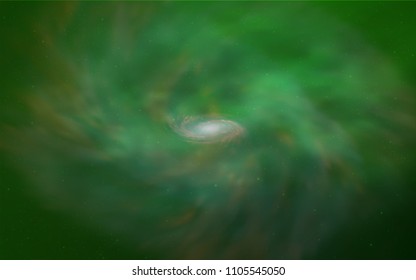 Light Green vector background with galaxy stars. Shining colored illustration with bright astronomical stars. Pattern for futuristic ad, booklets.