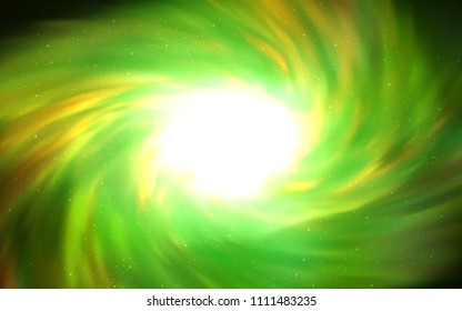 Light Green vector background with galaxy stars. Blurred decorative design in simple style with galaxy stars. Pattern for astronomy websites.