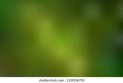 Light Green vector background with galaxy stars. Blurred decorative design in simple style with galaxy stars. Pattern for astrology websites.