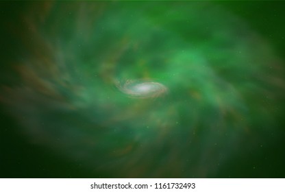 Light Green vector background with galaxy stars. Shining colored illustration with bright astronomical stars. Pattern for futuristic ad, booklets.
