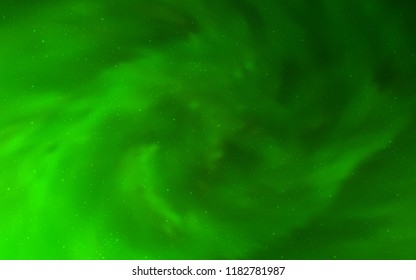Light Green vector background with galaxy stars. Modern abstract illustration with Big Dipper stars. Best design for your ad, poster, banner.