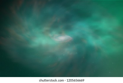 Light Green vector background with galaxy stars. Shining colored illustration with bright astronomical stars. Pattern for astrology websites.