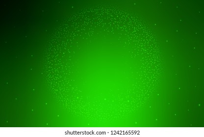 Light Green vector background with galaxy stars. Glitter abstract illustration with colorful cosmic stars. Smart design for your business advert.