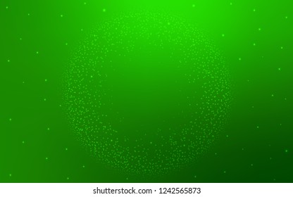 Light Green vector background with galaxy stars. Shining illustration with sky stars on abstract template. Smart design for your business advert.