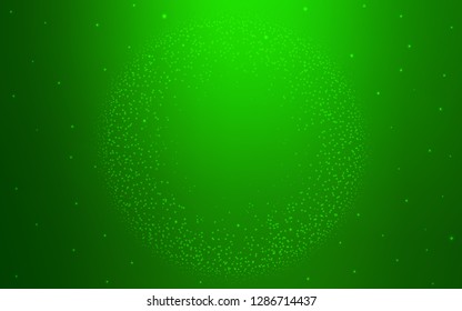 Light Green vector background with galaxy stars. Shining illustration with sky stars on abstract template. Pattern for astronomy websites.