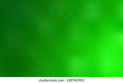 Light Green vector background with galaxy stars. Modern abstract illustration with Big Dipper stars. Pattern for astrology websites.
