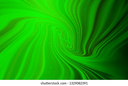 Light Green vector background with galaxy stars. Blurred decorative design in simple style with galaxy stars. Best design for your ad, poster, banner.