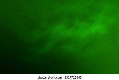 Light Green vector background with galaxy stars. Blurred decorative design in simple style with galaxy stars. Pattern for astrology websites.