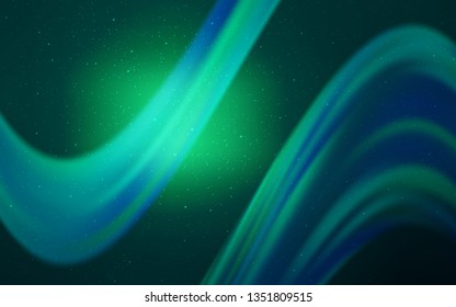 Light Green vector background with galaxy stars. Space stars on blurred abstract background with gradient. Smart design for your business advert.