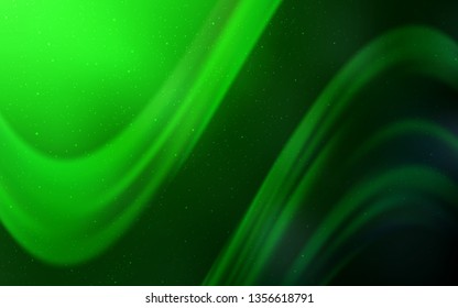 Light Green vector background with galaxy stars. Shining colored illustration with bright astronomical stars. Smart design for your business advert.