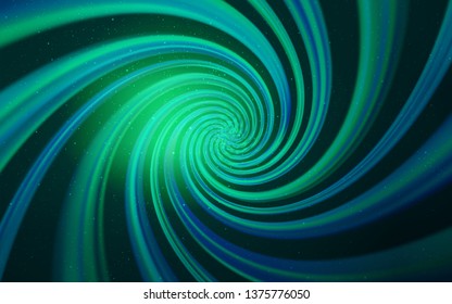 Light Green vector background with galaxy stars. Blurred decorative design in simple style with galaxy stars. Best design for your ad, poster, banner.