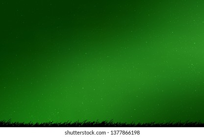 Light Green vector background with galaxy stars. Blurred decorative design in simple style with galaxy stars. Smart design for your business advert.