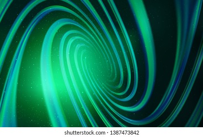 Light Green vector background with galaxy stars. Space stars on blurred abstract background with gradient. Smart design for your business advert.