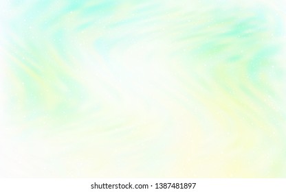 Light Green vector background with galaxy stars. Shining colored illustration with bright astronomical stars. Template for cosmic backgrounds.