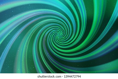 Light Green vector background with galaxy stars. Blurred decorative design in simple style with galaxy stars. Smart design for your business advert.