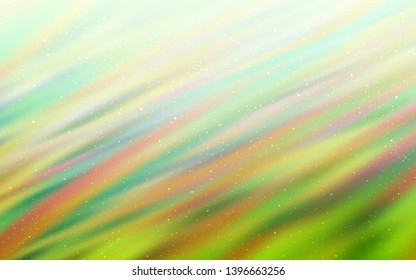 Light Green vector background with galaxy stars. Space stars on blurred abstract background with gradient. Pattern for astrology websites.