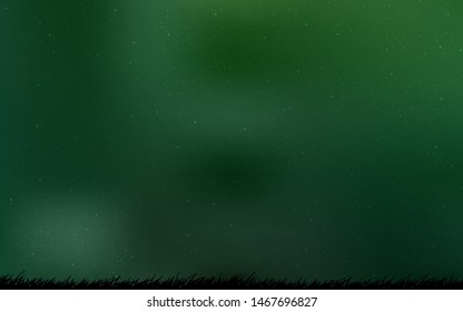 Light Green vector background with galaxy stars. Shining illustration with sky stars on abstract template. Pattern for astrology websites.