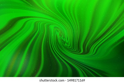 Light Green vector background with galaxy stars. Shining illustration with sky stars on abstract template. Pattern for astrology websites.